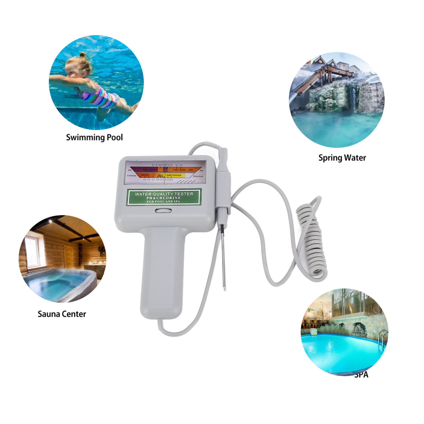Ph Meter Digital Water Tester - Digital Pool Water Tester pH Chlorine