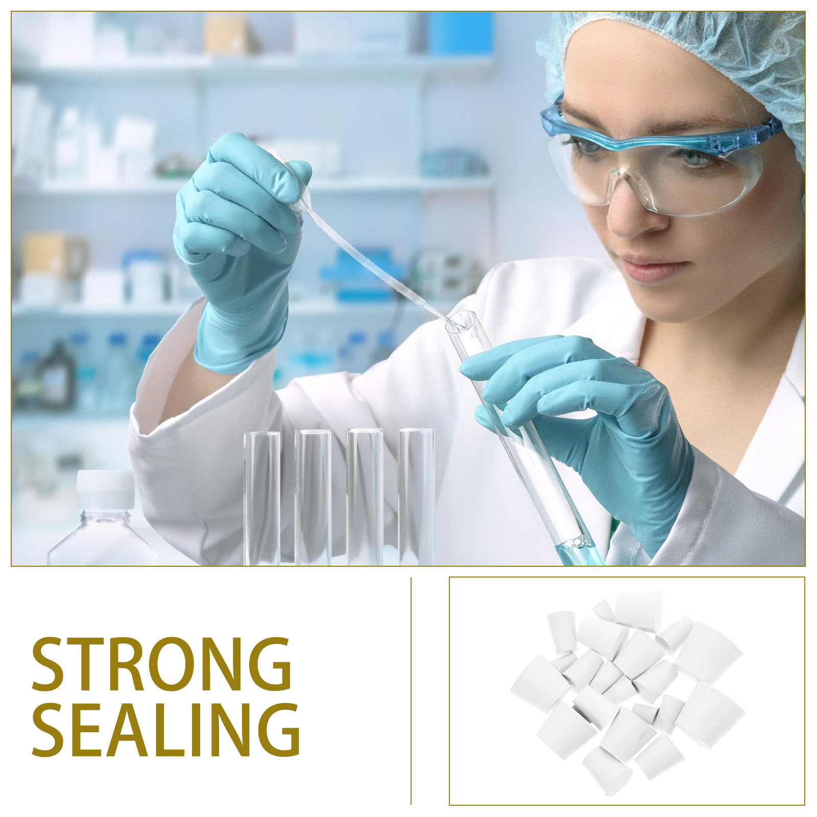 22Pcs Solid Rubber Test Tube S - огляд і ціна Test Instruments