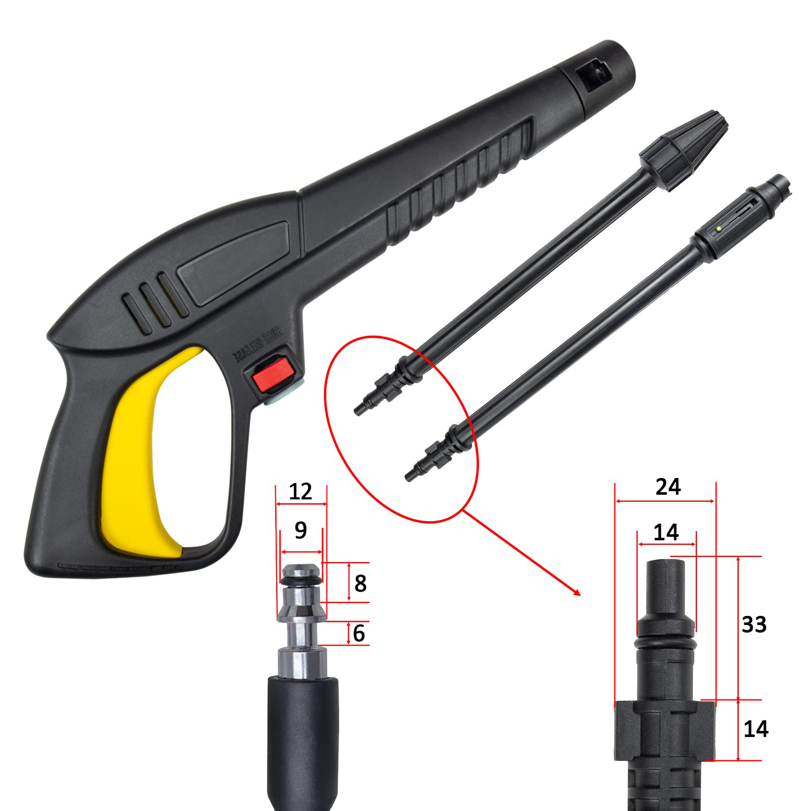 Pressure Washer Gun Lance Nozz - огляд і ціна Vacuum Chamber Kit With Pump