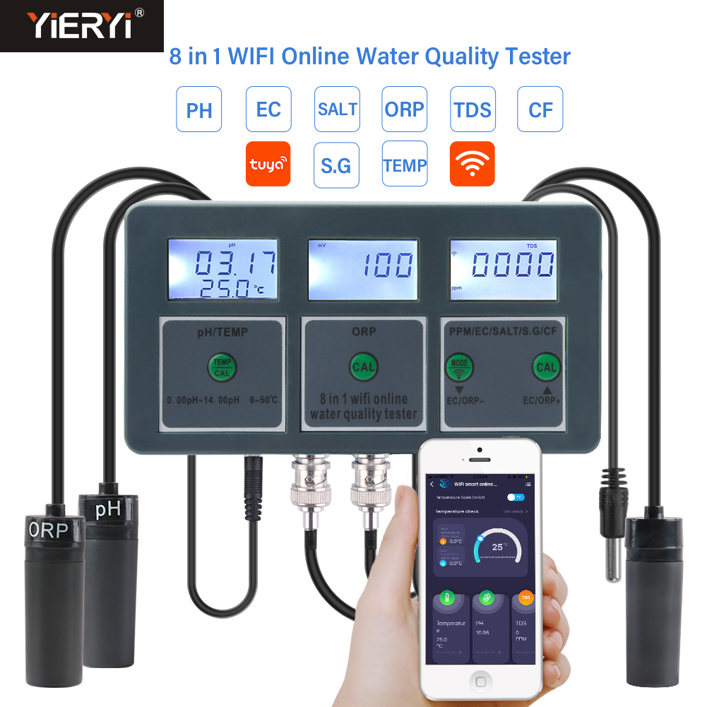 WiFi Tuya Smart PH Meter Data  - огляд і ціна Ph Meter Digital Water Tester