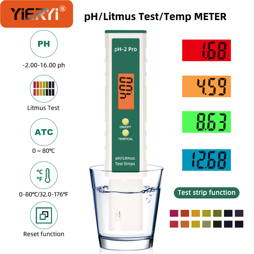 Yieryi Digital PH Meter with L - огляд і ціна Ph Meter Digital Water Tester