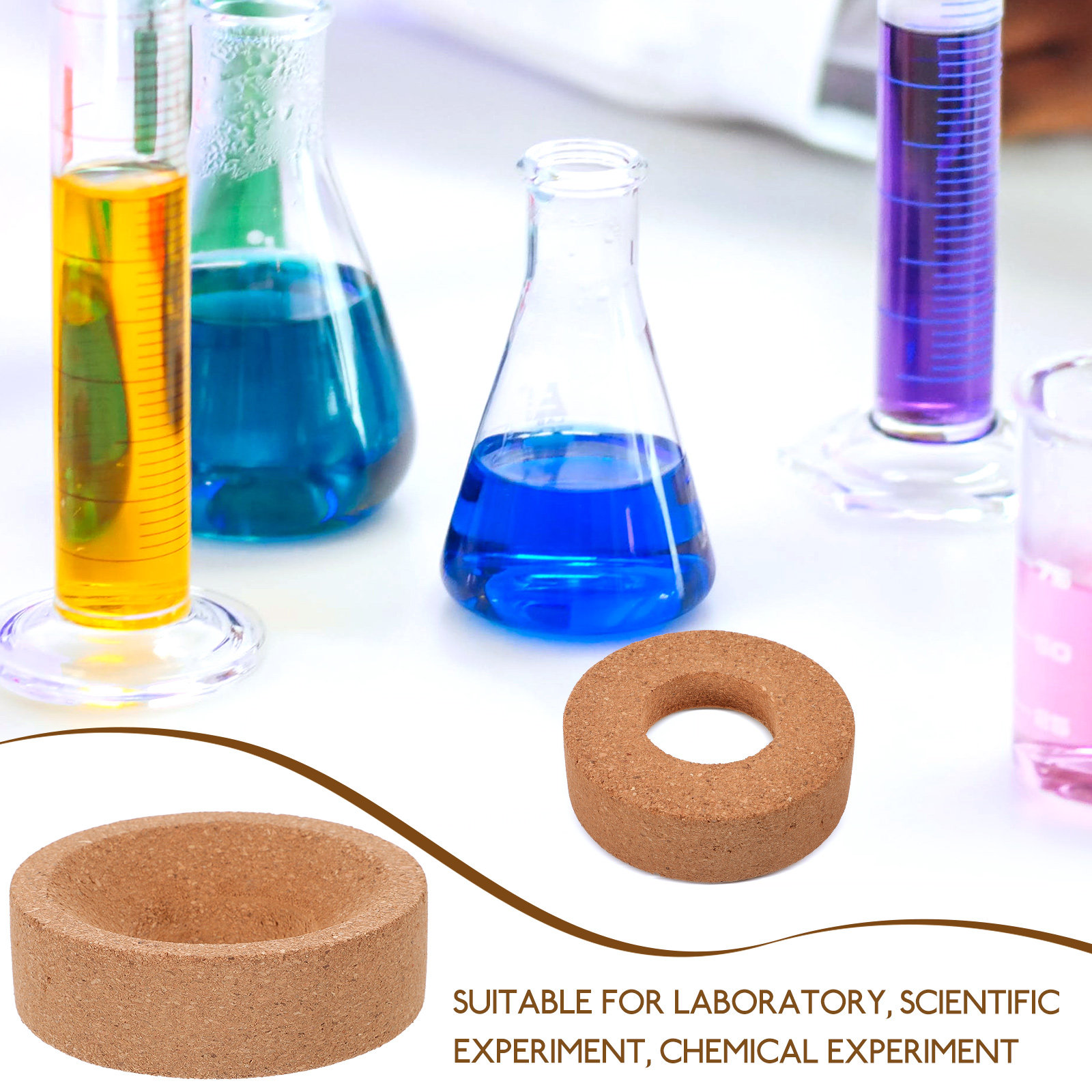 Cork Flask Stand For Round Bot - огляд і ціна Lab Equipment