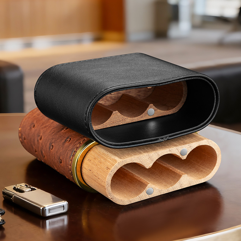 Leather Cigar Case﻿ Cedar Wood - огляд і ціна Packaging