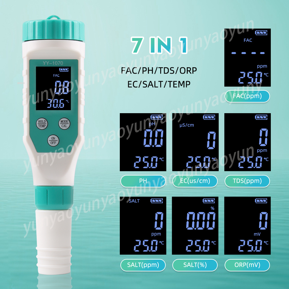 7 in 1 Digital Water Quality T - огляд і ціна Ph Meter Digital Water Tester