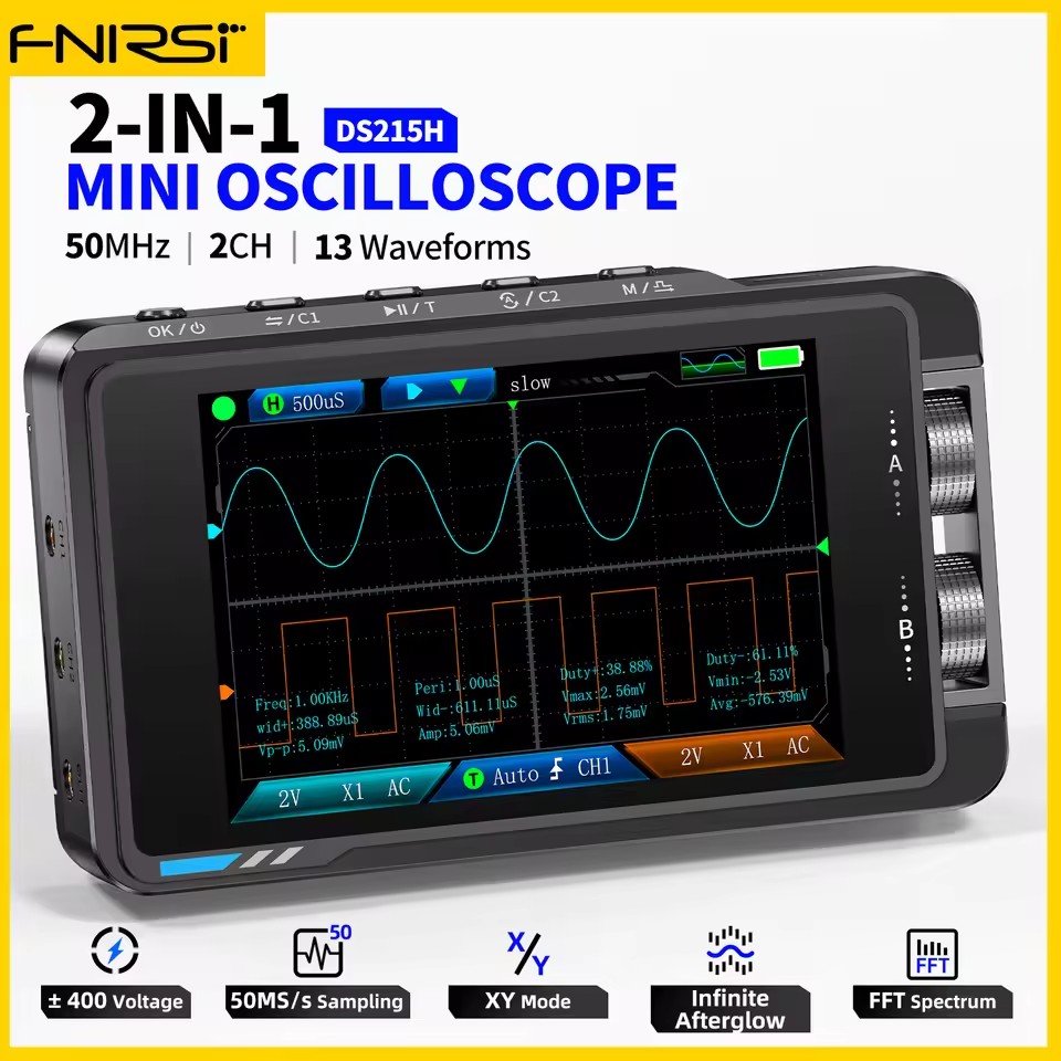 FNIRSI DS215H Handheld Small H - огляд і ціна Fnirsi Digital Oscilloscope Handheld