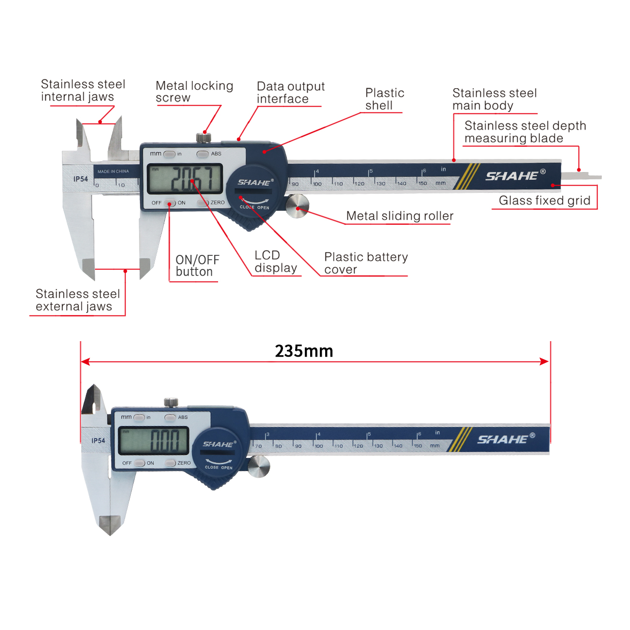 IP54 Waterproof Digital Calipe - огляд і ціна Digital Caliper 150Mm Stainless Steel