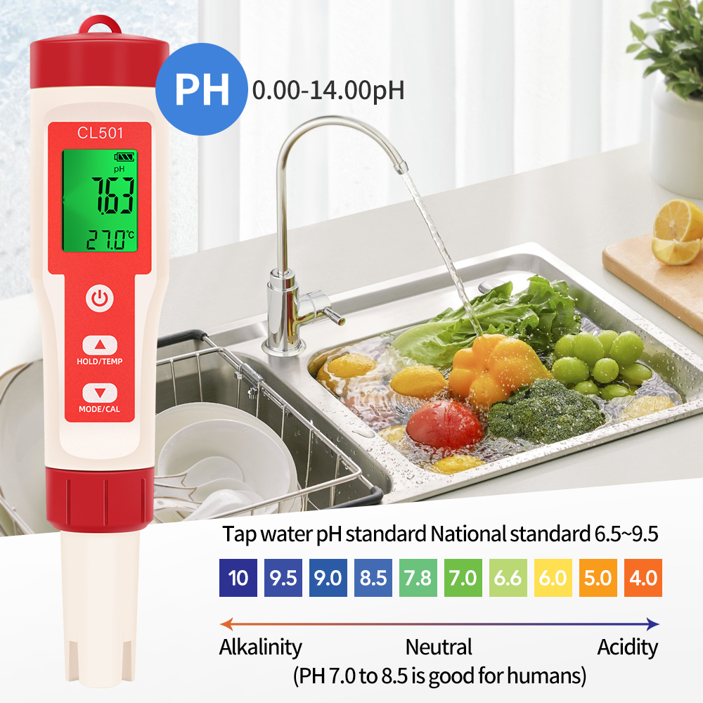 PH/CL2/H2/ORP/Temperature Mete - огляд і ціна Ph Meter Digital Water Tester