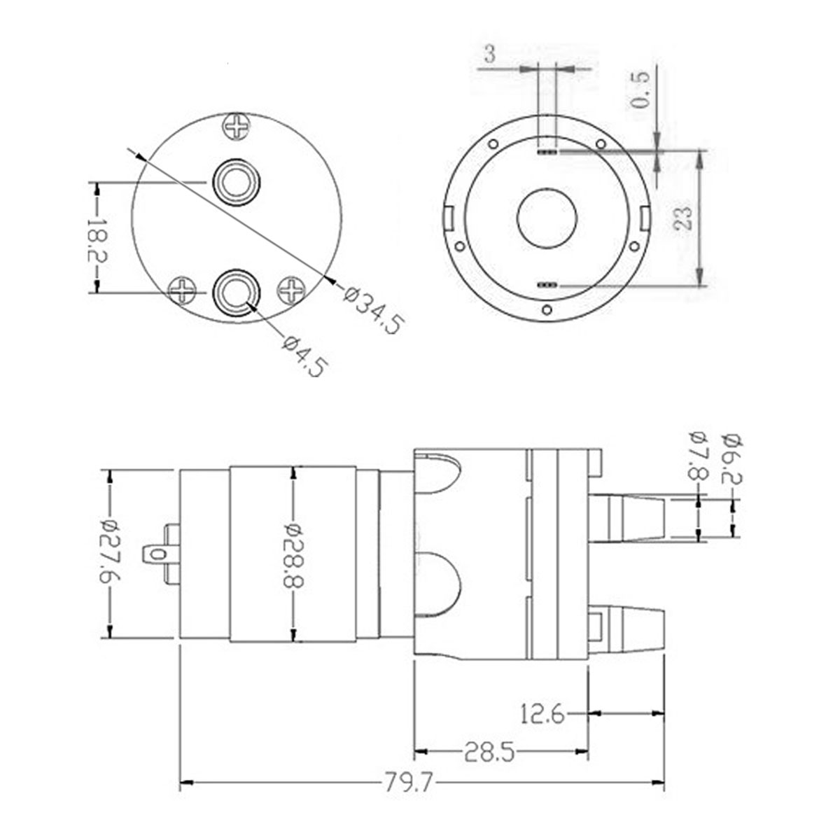 R365 Micro Water Pump Motor DC - огляд і ціна Mini Peristaltic Pump 12V