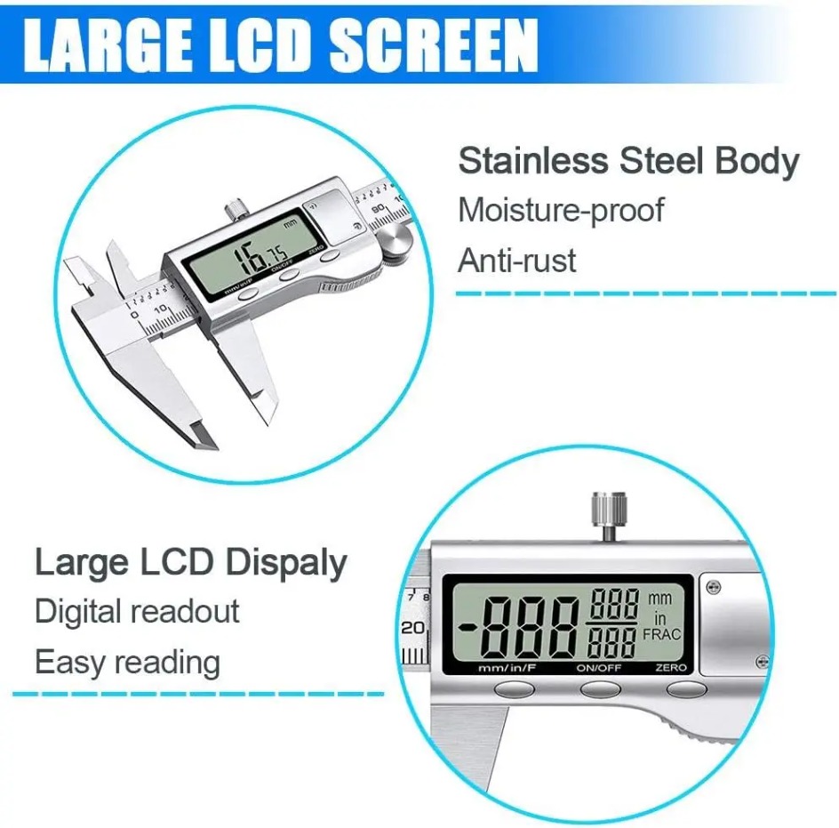 Electronic Vernier Caliper 6 I - огляд і ціна Digital Caliper 150Mm Stainless Steel