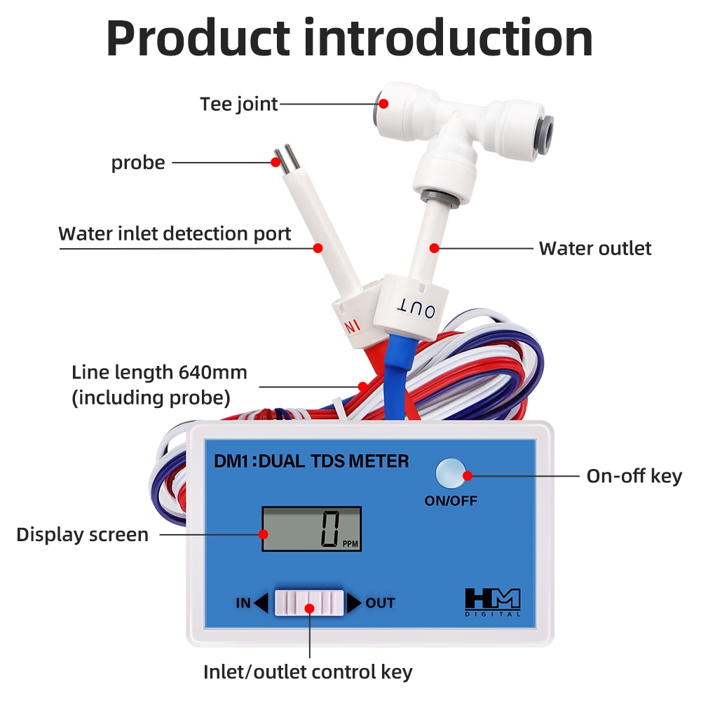DM1 Dual TDS Water Quality Tes - огляд і ціна Ph Meter Digital Water Tester