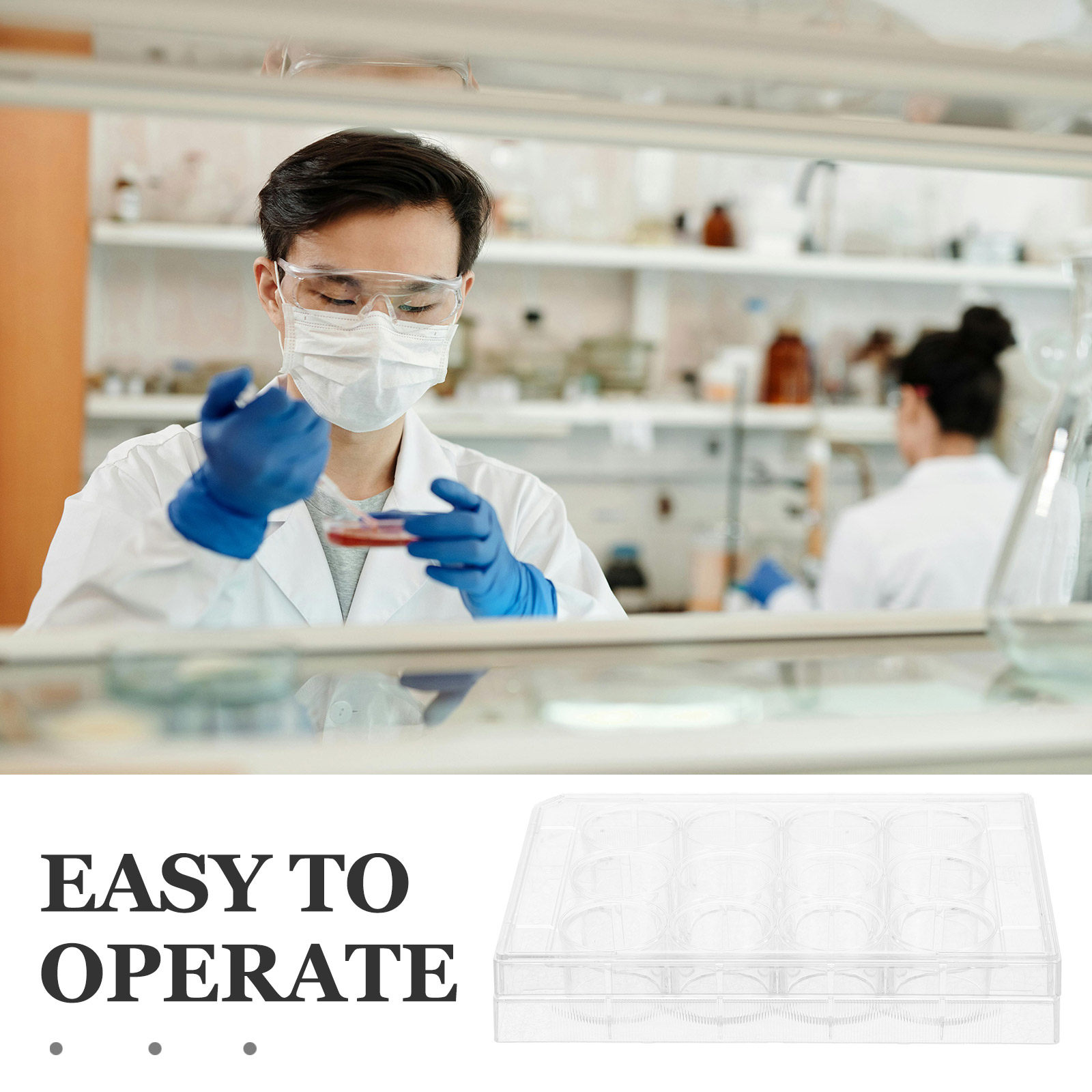 12 Well Transparent Cell Cultu - огляд і ціна Lab Equipment