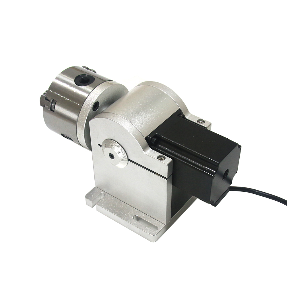 3 Claws Rotary Axis 80mm Chuck - огляд і ціна Fiber Laser Marking Machine 30W