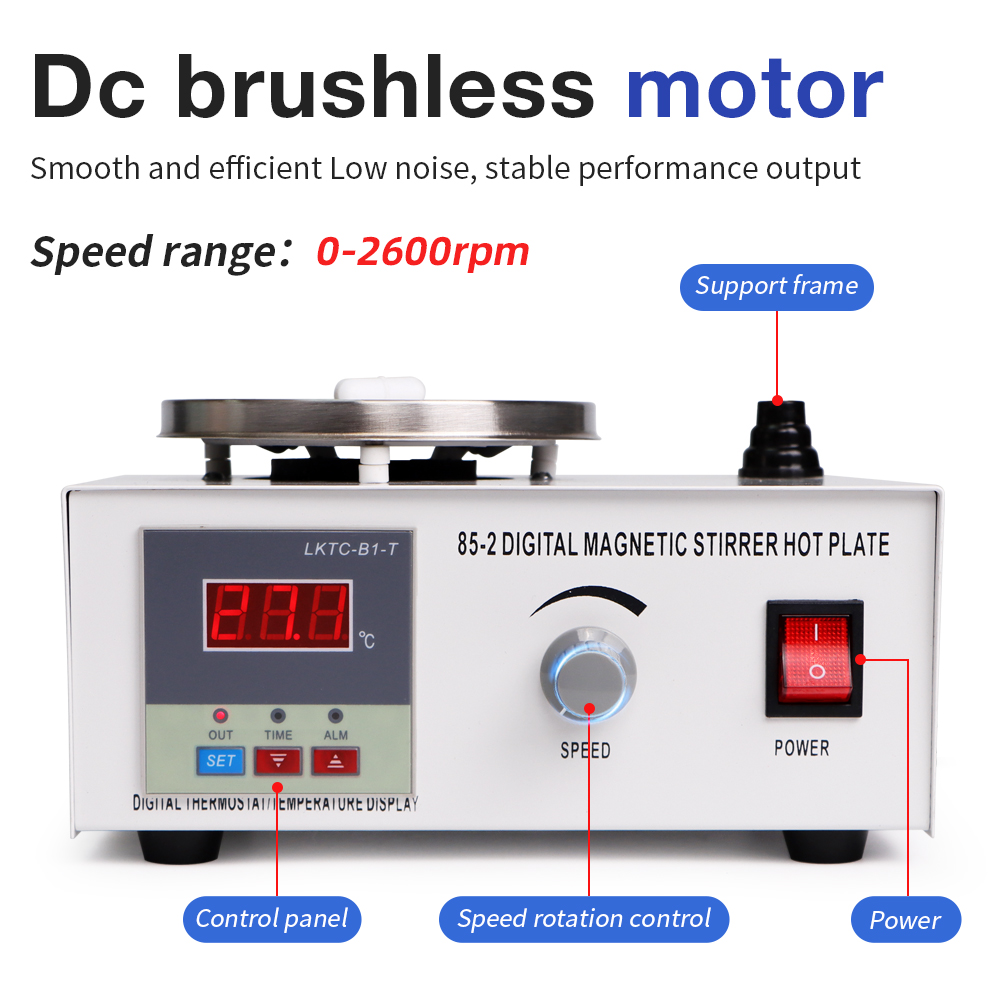 1L Hotplate Magnetic Stirrer 8 - огляд і ціна Lab Magnetic Stirrer Hot Plate